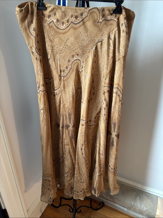 Ralph Lauren Dresses & Skirts - Bohemian Paisley Maxi Skirt in Warm Golden Brown